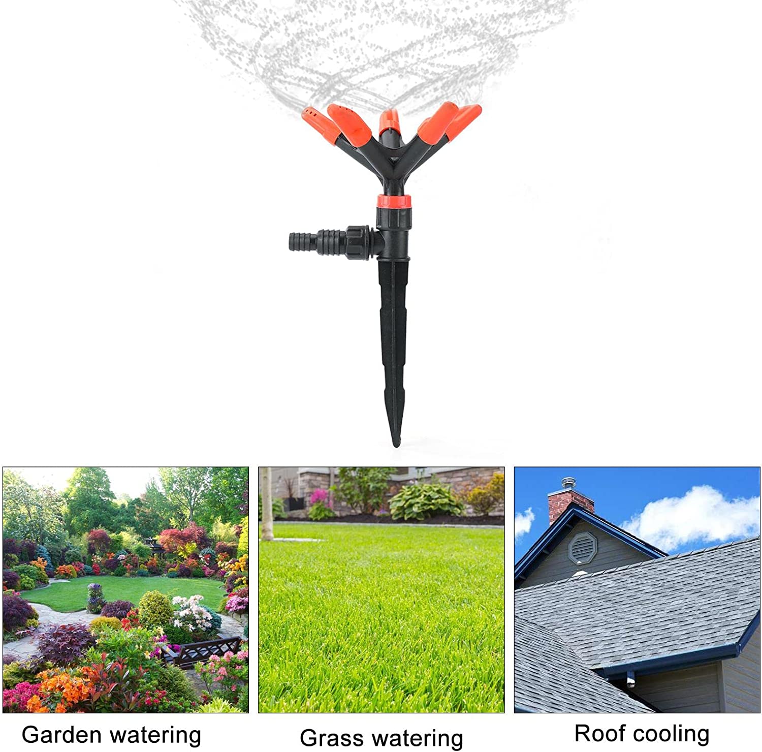 360° Rotating Water Sprinkler with Ground Insertion Rod for Garden - Image 6