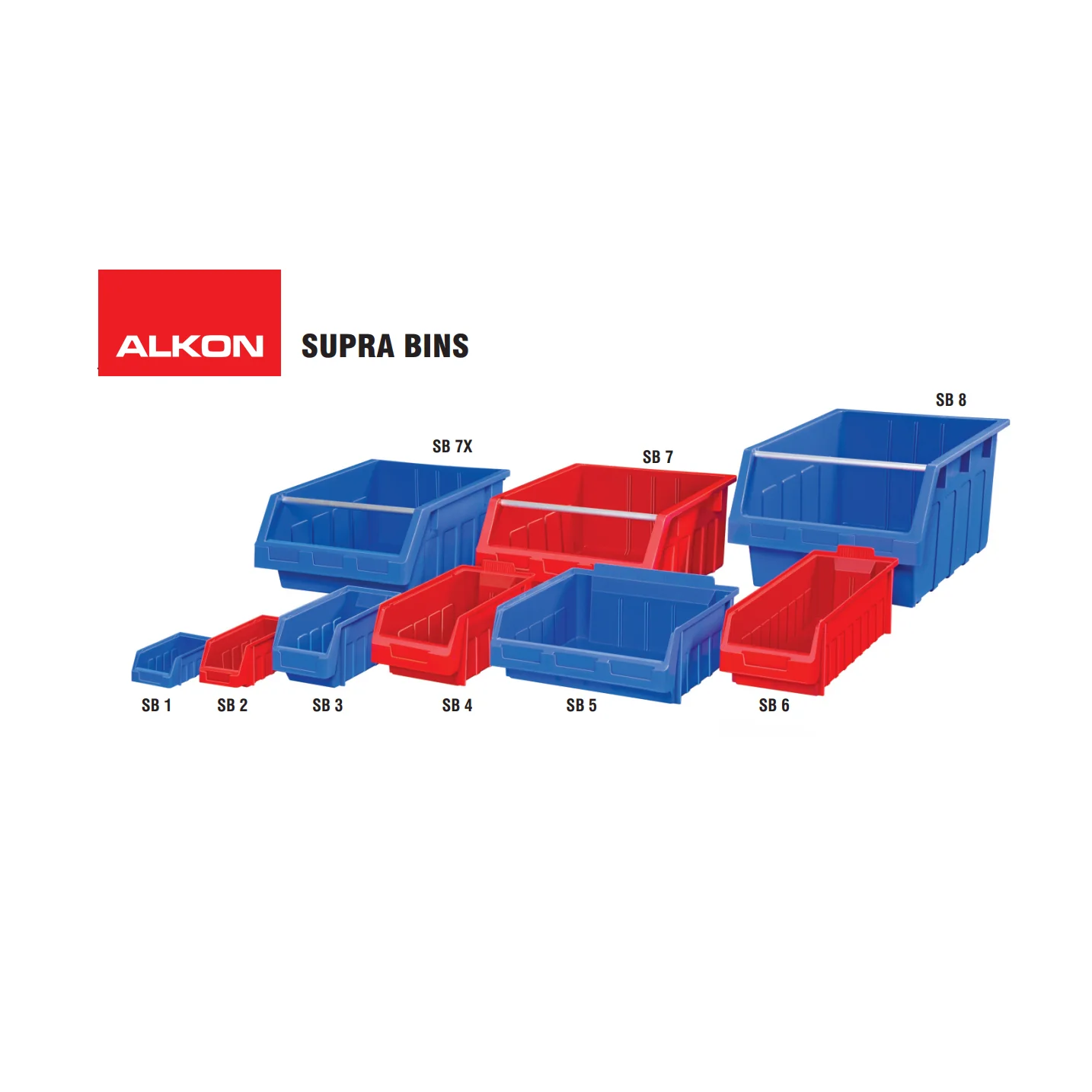 Alkon: SB 2 Supra Bin 170mm X 100mm X 85mm Blue/Red - Image 14