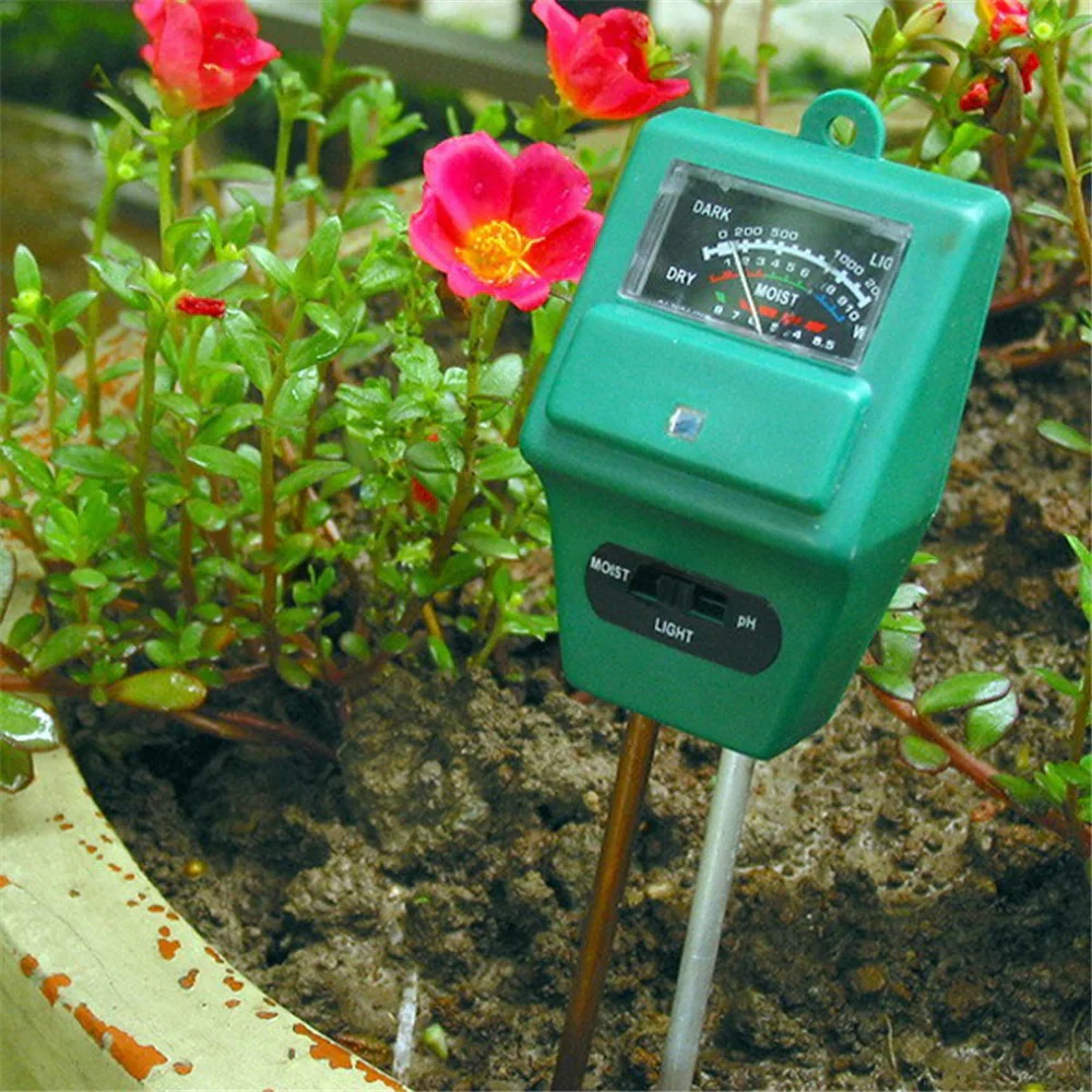 Three Way Soil Meter For Moisture, Light Intensity and pH Testing Meter - Image 12